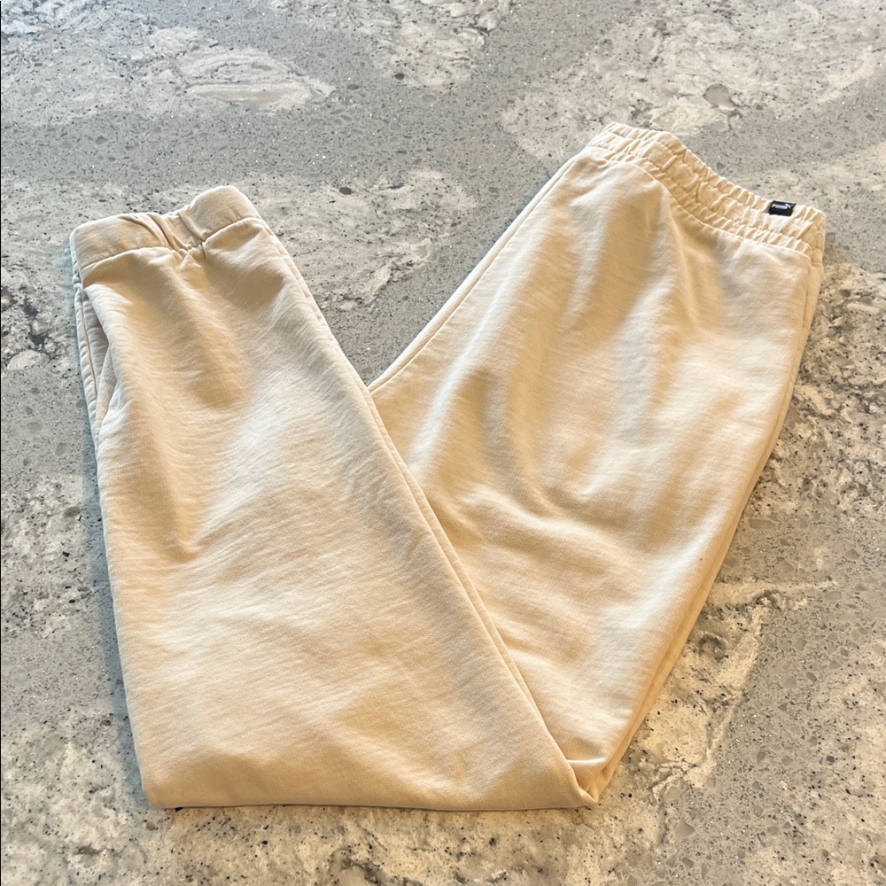 Puma Light Yellow Jogger Sweat Pants Size S - Picture 6 of 7